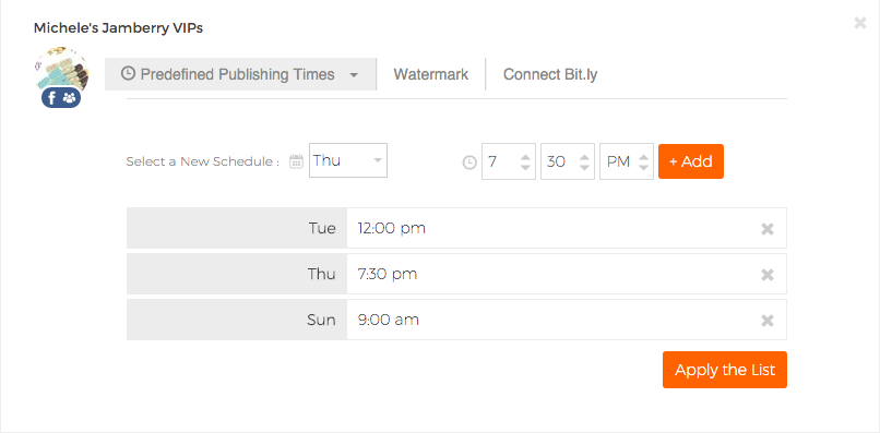 PostCron predefined times