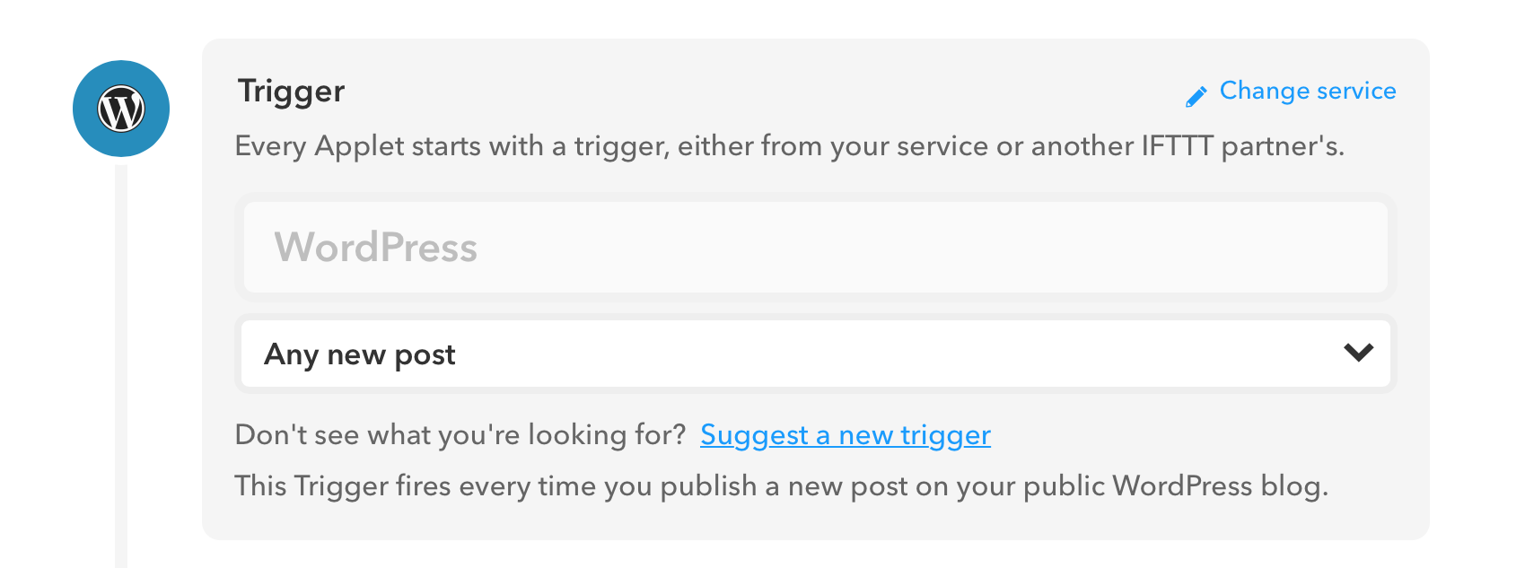IFTTT Applet Trigger