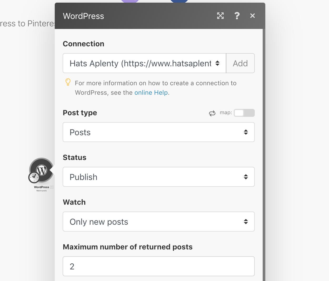 WordPress action